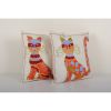 Bohemian Cat Figured Cotton Pillowcase, Set of Two Ethnic | Sham in Linens & Bedding by Vintage Pillows Store. Item made of cotton