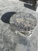 Round Calacatta Viola Marble Coffee Table with Sphere Bases, Fully Customizable Nesting Table | Side Table in Tables by AEGEAN MARBLE ARTISAN ATELIER