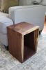 Complete Walnut Waterfall Cube Rectangle Side Table, Cuboid | Tables by Hazel Oak Farms. Item composed of wood