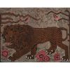 Vintage Anatolian Gabbeh Lion Kilim Rug 6'12'' x 10'1'' | Runner Rug in Rugs by Vintage Pillows Store. Item composed of cotton and fiber