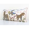 Vintage Long Animal Suzani Pillow Cover, Fish Motif Tribal C | Cushion in Pillows by Vintage Pillows Store