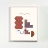 Abstract Modern art with Geometric Shapes, Geometric Poster | Prints in Paintings by Capricorn Press. Item made of paper works with boho & minimalism style