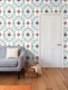 IVI Poppy Daisies & Cannabis Leaves | Wallpaper in Wall Treatments by Sean Martorana. Item made of paper
