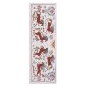 Suzani Tapestry With Horse Design, Animal Pictorial Red Silk | Table Runner in Linens & Bedding by Vintage Pillows Store