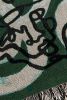 The LA CARA GREEN Jacquard Woven Throw Blanket, Abstract Art | Linens & Bedding by Parker Heath | PAR  KER made. Item made of cotton with fiber works with minimalism & mid century modern style