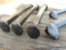 Rustic Vintage Iron Railroad Spike Drawer Knob Wall Hook | Hardware by Element Hand Forged Hardware. Item made of steel works with rustic style