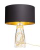 SERAFINA Lamp · Clear+Charcoal+Gold | Table Lamp in Lamps by LUMi Collection. Item composed of copper and glass