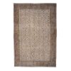 Mid Century Vintage Oushak Rug with All- Over Floral Pattern | Area Rug in Rugs by Vintage Pillows Store. Item made of cotton with fiber