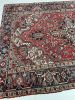 RARE Medium Size "Pocket" Heriz| Strawberry, Smokey Charcoal | Area Rug in Rugs by The Loom House. Item composed of fabric & fiber