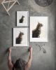 Bengal Marble Tabby Cat Giclée Print, Striped Cat Wall Art, Archival Ink Painting | Prints in Paintings by The Ugly Cat Studio
