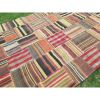 Multi Color Woven Wool Turkish Patchwork Kilim Rug for Dinin | Area Rug in Rugs by Vintage Pillows Store. Item composed of cotton & fiber