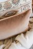 Taupe Velvet Lumbar Pillow 12x20 | Pillows by Vantage Design