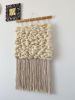Hand Woven White Wall Hanging Tapesrty | Tapestry in Wall Hangings by Awesome Knots. Item composed of wool in boho or contemporary style