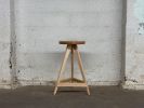 Solid Wood Three Legged Bar Stool: Modern Stool, USA made | Chairs by Marco Bogazzi