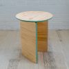 Handmade Round Pine Side Table: Modern Accent Table | Tables by Spacecraft Furnishing