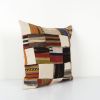 Hand Embroidery Turkish Abstract Cushion Cover, Kurdish Rug | Pillows by Vintage Pillows Store