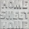 Home Sweet Home 5" x 5" | Mixed Media in Paintings by Emeline Tate. Item made of canvas with synthetic