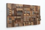 Geometric Cube: Wood wall sculpture | Wall Hangings by Craig Forget. Item composed of oak wood in mid century modern or contemporary style