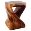 Haussmann® Wood Twist End Table 15 x 15 x 23 inch | Tables by Haussmann®