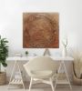 Beige Brown Wabi Sabi Relief Wall Art | Oil And Acrylic Painting in Paintings by Serge Bereziak. Item composed of canvas compatible with minimalism style