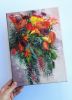 Bridal bouquet painting from photo, Wedding red flowers | Oil And Acrylic Painting in Paintings by Natart. Item made of canvas & synthetic