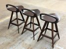 Mid Century Modern Swivel Counter Stool: Tractor Seat Bar Stool, USA Made | Chairs by Marco Bogazzi