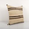 Sqaure Oriental Kilim Pillow Cover, Hemp Organic Wool Cushio | Cushion in Pillows by Vintage Pillows Store