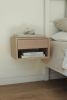 Modern Floating Nightstand | White Oak | Storage by Caleth