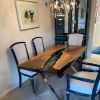 Custom Made Epoxy Table with Clear Resin | Dining Table in Tables by Ironscustomwood. Item made of wood