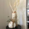 Vase Sleeve Duo 'Fragment' Bamboo on Wool White Tall & Small | Vases & Vessels by Lorraine Tuson