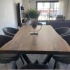 Walnut dining table, custom Black walnut table, office desk | Tables by Brave Wood. Item made of walnut with metal