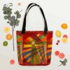Tote Bag - Solar Burst - Colourful Geometric Abstract | Work by Eman's Gallery