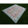 Vintage Turkish Oushak Rug With Soft Color Hand Knotted Rug | Area Rug in Rugs by Vintage Pillows Store. Item composed of cotton & fiber