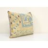 14" x 20" Yellow Anatolian Lumbar Rug Pillow, Faded | Sham in Linens & Bedding by Vintage Pillows Store. Item composed of cotton and fiber