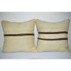 18" X 18" Hemp Pillow Cover | Sham in Linens & Bedding by Vintage Pillows Store. Item made of cotton & fiber