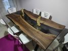 Custom Order Smoke Epoxy Resin Table - Dark Walnut Resin | Dining Table in Tables by LuxuryEpoxyFurniture. Item made of wood & synthetic