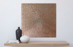 Copper 3d art texture wall art canvas copper leaf metal | Oil And Acrylic Painting in Paintings by Berez Art. Item composed of canvas and copper in contemporary or art deco style