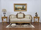 Persian Style Sofa/ Aged with 21K Gold Leaf Accent Hand Carv | Chaise Lounge in Couches & Sofas by Art De Vie Furniture