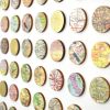 One Hundred World Map Dots Collage With Gold Leaf | Paintings by Amelia Coward