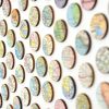 Vintage California Map Dots Collage, Circle | Paintings by Amelia Coward