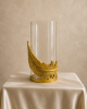 Feather Glow Votive Candle Holder — Gold Finish | Decorative Objects by Raíz Studio
