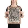 Framed Print - The Scavenger - Figurative Monochrome Warrior | Work by Eman's Gallery
