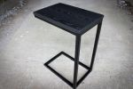 Black Industrial C-table | Side Table in Tables by Hazel Oak Farms. Item composed of wood and steel