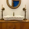 Classic-Midcentury Design Carrara Marble Sink | Water Fixtures by AYMARBLEDESIGN LLC