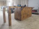 Model #1028 - Custom Kitchen Island With Seating Area | Countertop in Furniture by Limitless Woodworking. Item composed of maple wood in mid century modern or contemporary style