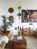 Double Basket Plant Hanger with Ceramic Beads | Plants & Landscape by Modern Macramé by Emily Katz. Item made of cotton with ceramic