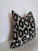 black and white leopard pillow // cheetah cushion cover | Pillows by velvet + linen