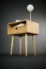 Mid-Century Bedside Table / Nightstand in Solid American Oak | Storage by Manuel Barrera Habitables. Item made of oak wood