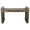 Haussmann® Teak Block Bench 36 x 12.5 x 20.5 inch High KD | Benches & Ottomans by Haussmann®