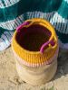 Tiny Zoore Color Block Basket | Storage Basket in Storage by AKETEKETE. Item compatible with boho and country & farmhouse style